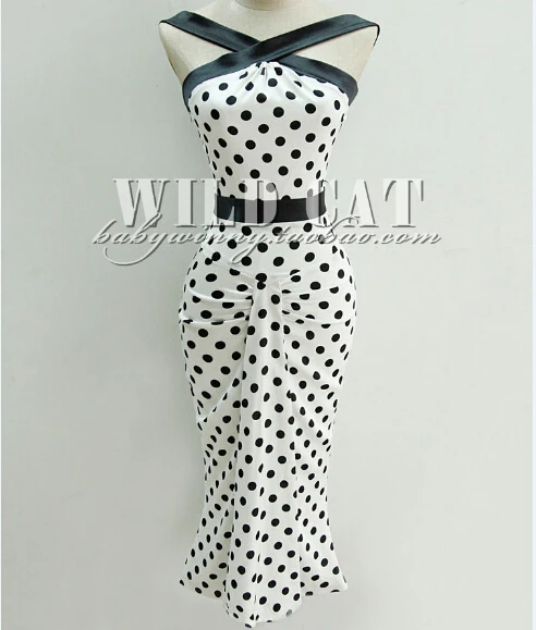 Женское винтажное классическое платье Мэрилин Монро узкое цельнокроеное в