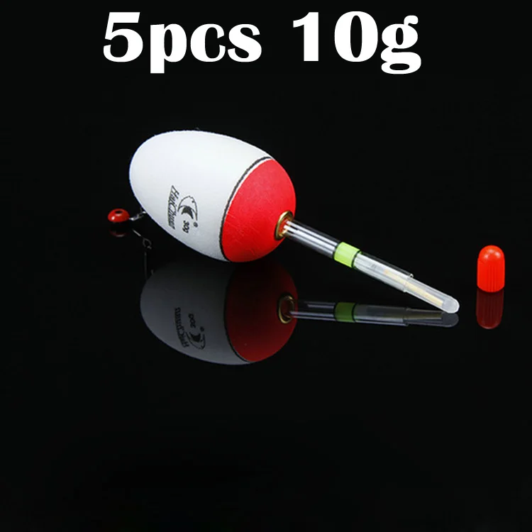 5pcs 10g 5 шт./лот EVA морской полюс океан Рок Плавающий поплавок пены поплавок поддержка светящаяся палка вставляется 10 г-60 г опционально - Цвет: 5pcs 10g
