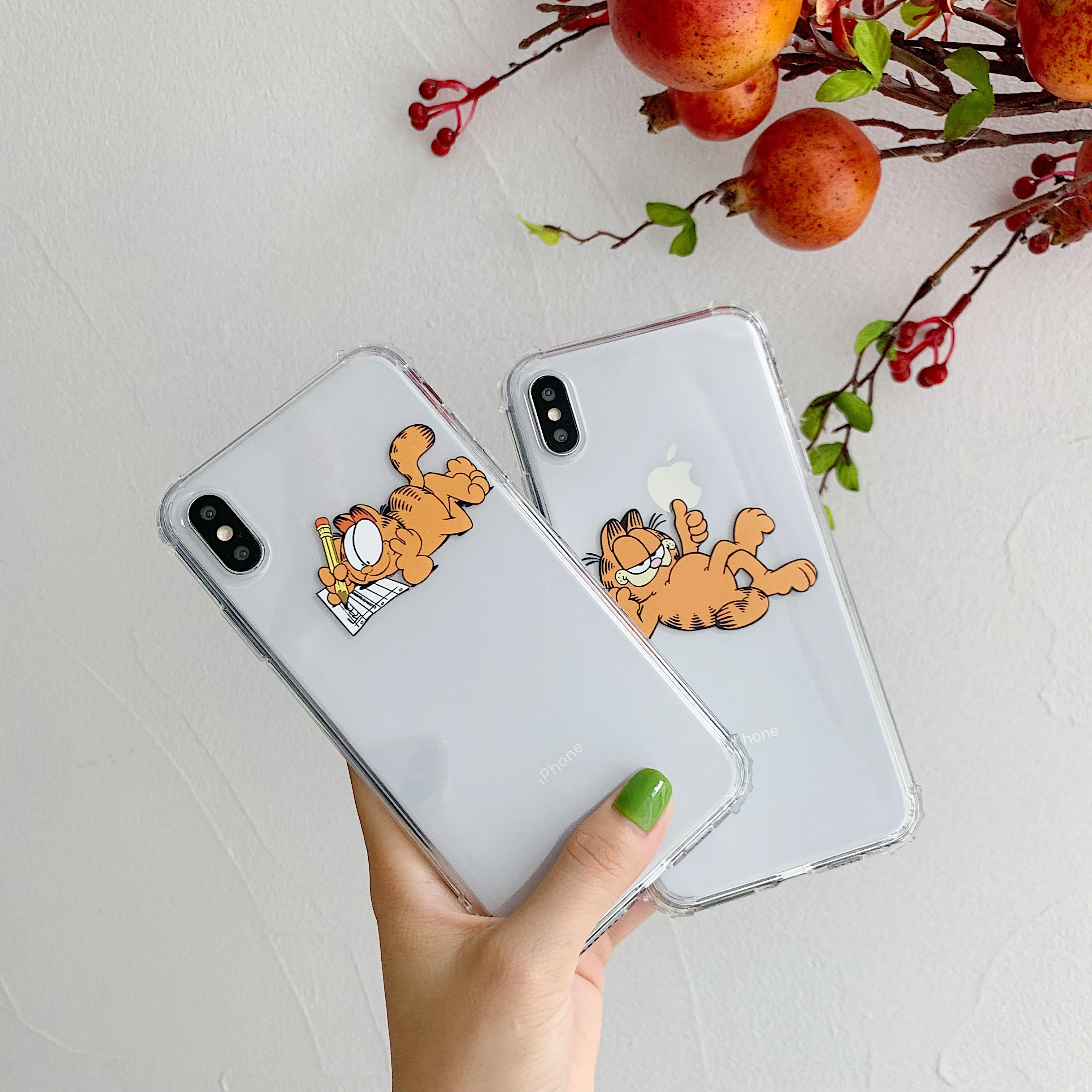 Противоударный чехол для телефона с рисунком Гарфилда милый мягкий iPhone 6 6s 7 8 Plus X