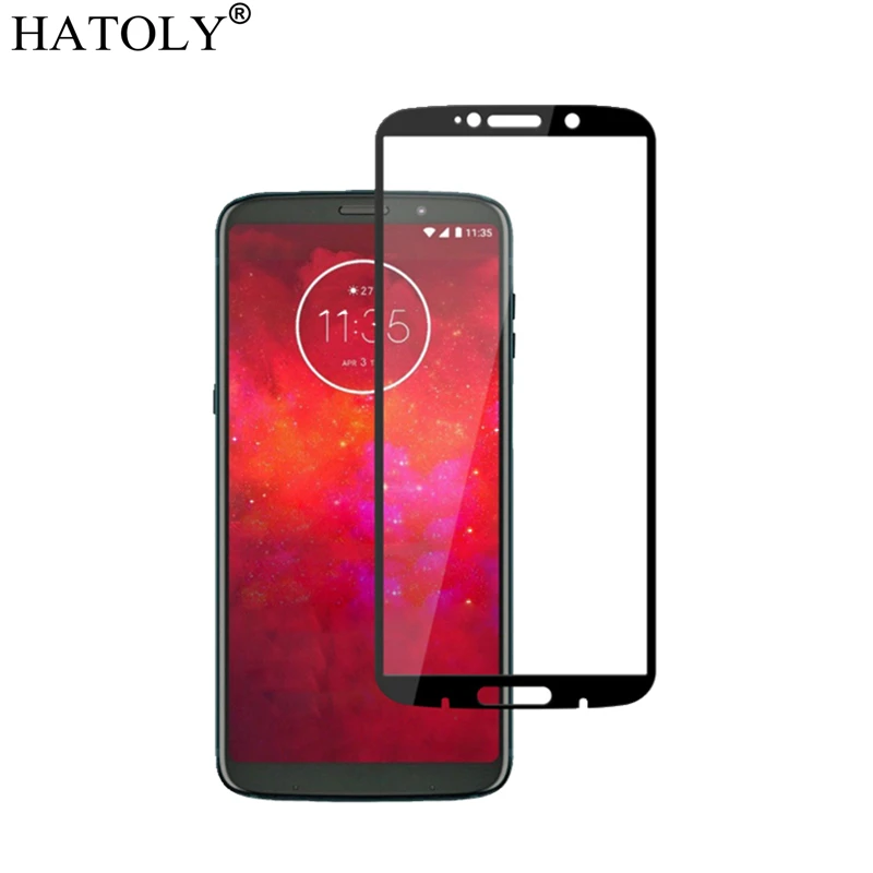 Закаленное стекло для Moto Z3 Play 1 шт. Защита экрана полное покрытие XT1929 3D пленка с