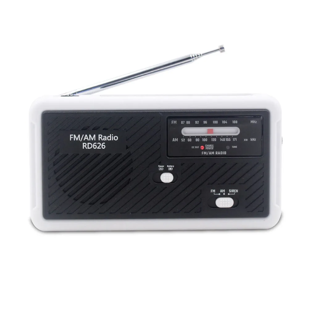Мощный радио ручной фонарик Динамо лампа аварийной AM/FM солнечное