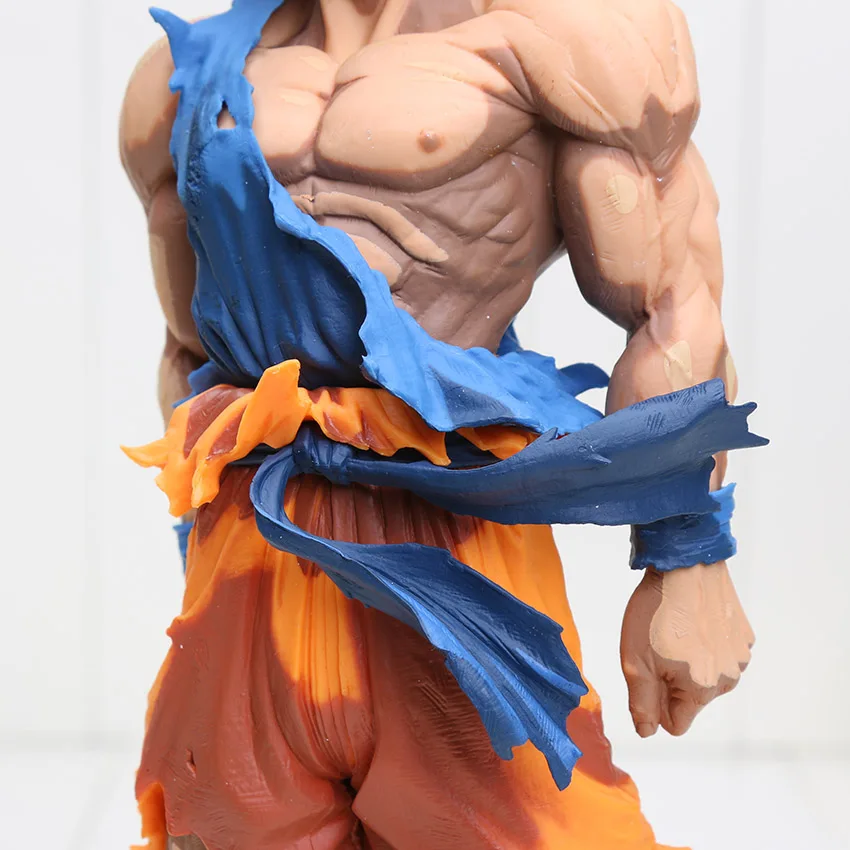 Большой размер 34 см Dragon Ball Z фигурка MSP супер сайян Сон Гоку боевой урон издание украшения ПВХ фигурка модель игрушки