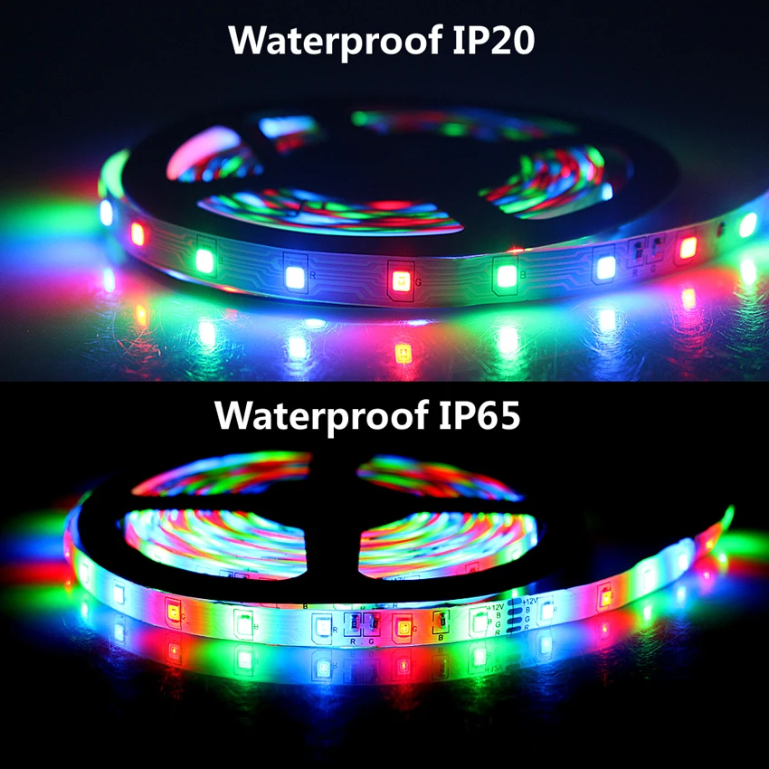 12 В светодио дный полосы света 5 м 10 Rgb ленты 60 шт./м SMD 2835 Водонепроницаемый