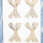 90 шт. (15 листов бумажных наклеек с золотым бантом для скрапбукинга