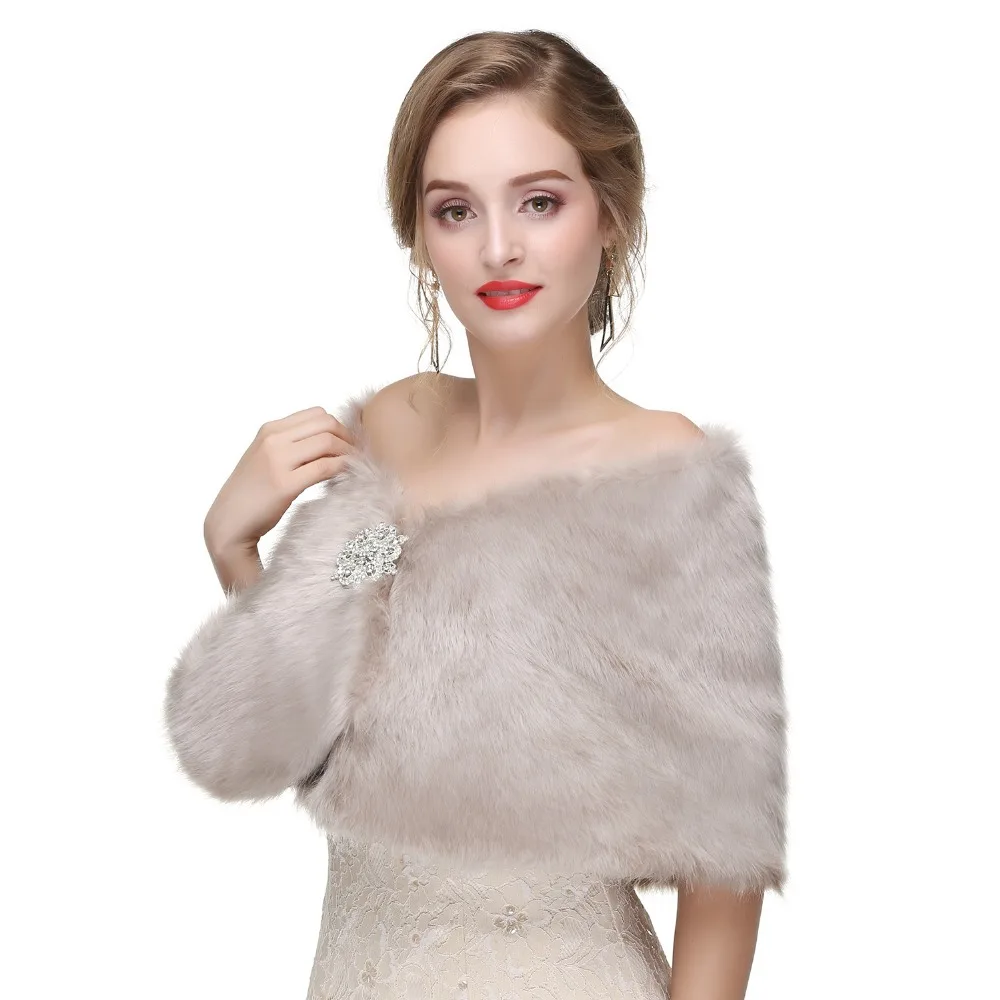 Forevergracedress элегантные мягкие осенне-зимние свадебные накидки из искусственного меха для невесты болеро куртки Свадебные пальто шали шарфы PJ453