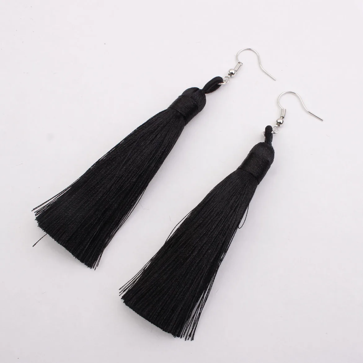 Женские Длинные Шелковые нитки Anise кисточки серьги для женщин модные Эффектные с