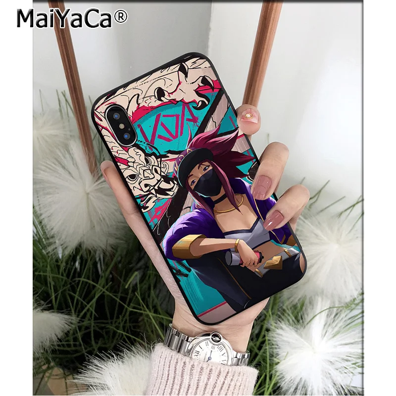 MaiYaCa virtual girl band KDA Akali TPU мягкие Аксессуары для телефона чехол Apple iPhone 8 7 6 6S Plus X XS MAX 5 5S
