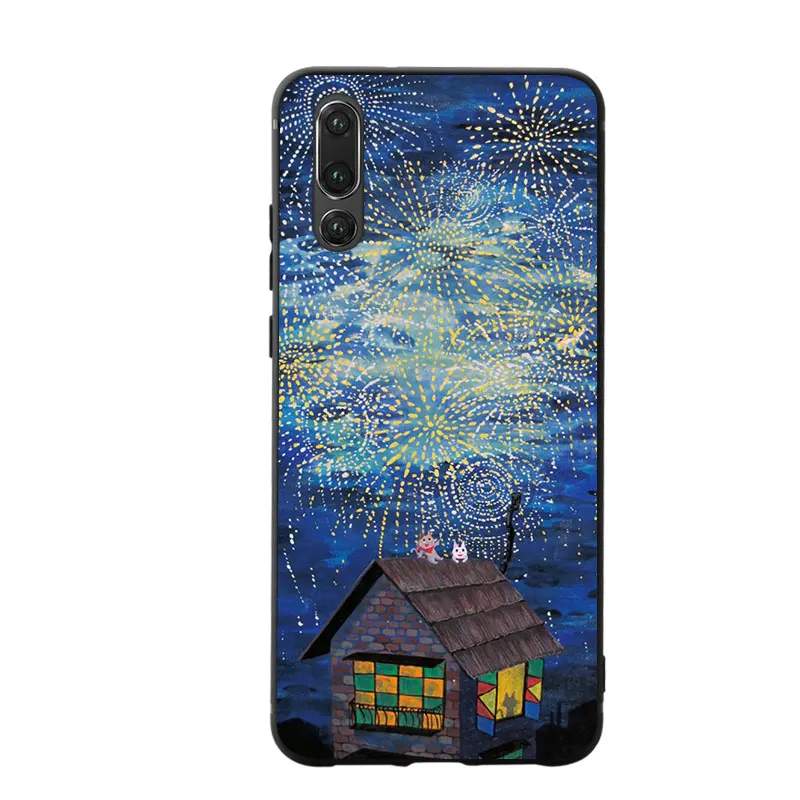 Одежда с рисунком оленя из мультфильма кот чехол для телефона принтом &quotдля huawei