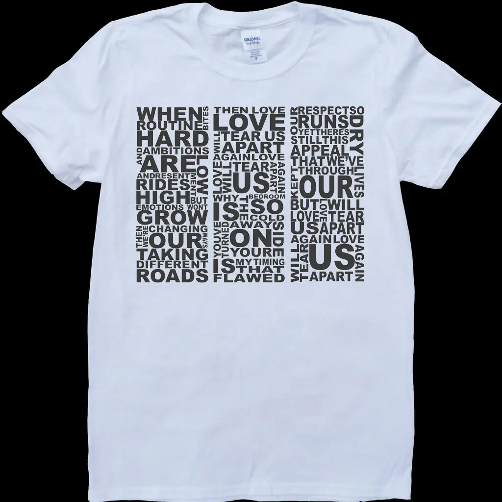 Joy Division Love Will Tear Us dised Lyrics White футболка на заказ дешевые оптовые футболки 100% хлопок