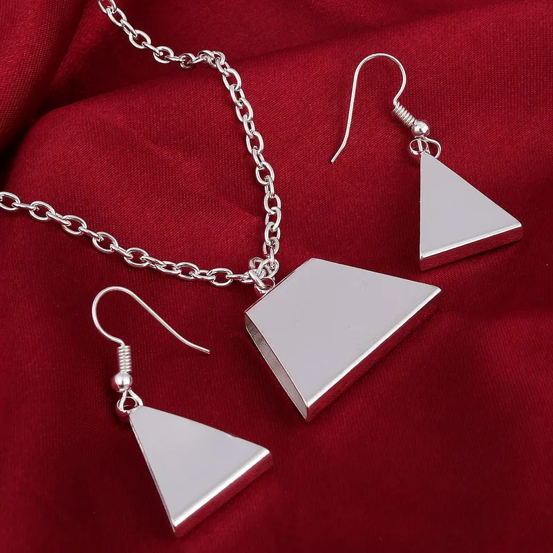 Комплект из колье и серёг с серебряным покрытием|set porcelain|set fishsets |