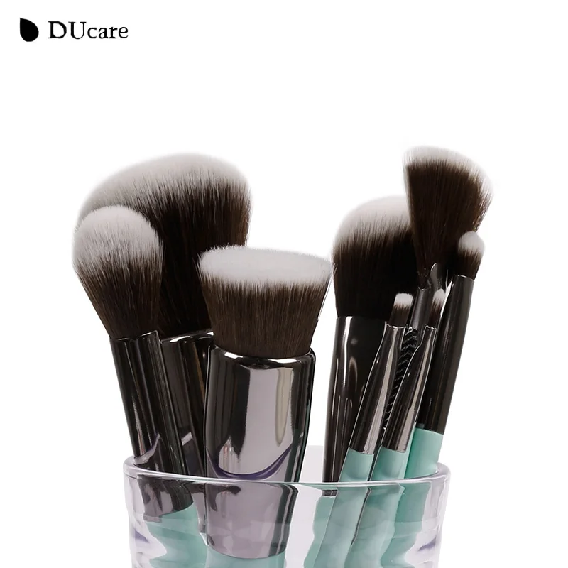 DUcare 11 шт. светло зеленый Профессиональный набор кистей портативный для макияжа
