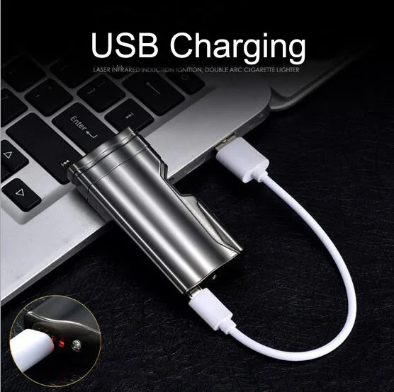 Интеллектуальная лазерная Индукционная зажигалка с USB-зарядкой импульсный