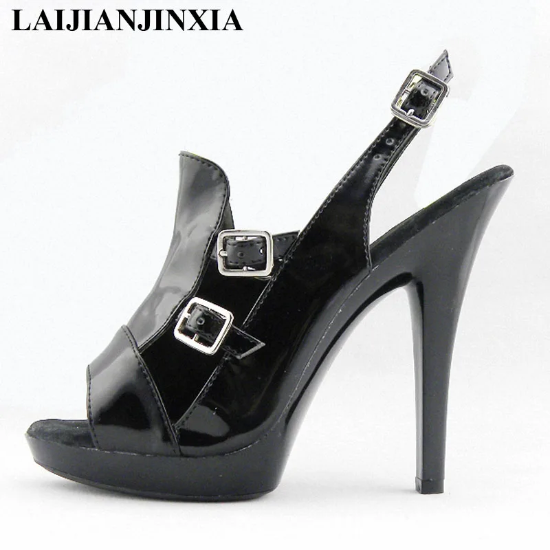 

LAIJIANJINXIA New sexy 13cm Ultra High High Heels Platform Shoes Women Open Toe Pumps 5 inch fisherman Gladiator Sandals Pumps