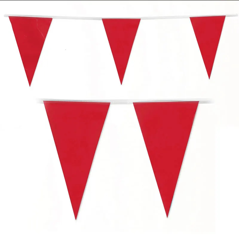 

Hot High quality Full Red Flags Holiday party supplie Bunting Flag Banner Wedding/Birthday/Baby Show Party Decorative Accessory