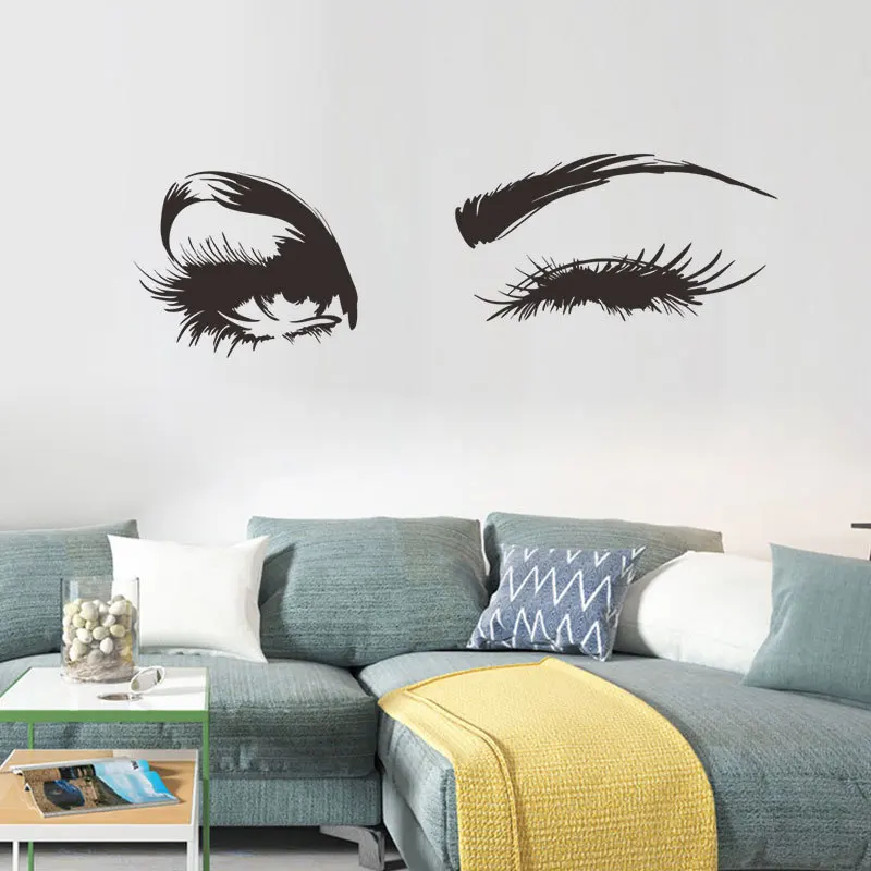 Creative Pretty Sexy Eyelashes Wall Sticker Girl Room Living Room  Decorations For Home Wallpaper Mural Art Decals Sexy Stickers - Wall  Stickers - AliExpress