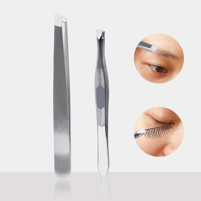 2 шт./компл. пинцет для бровей из нержавеющей стали удаления волос на лице триммер