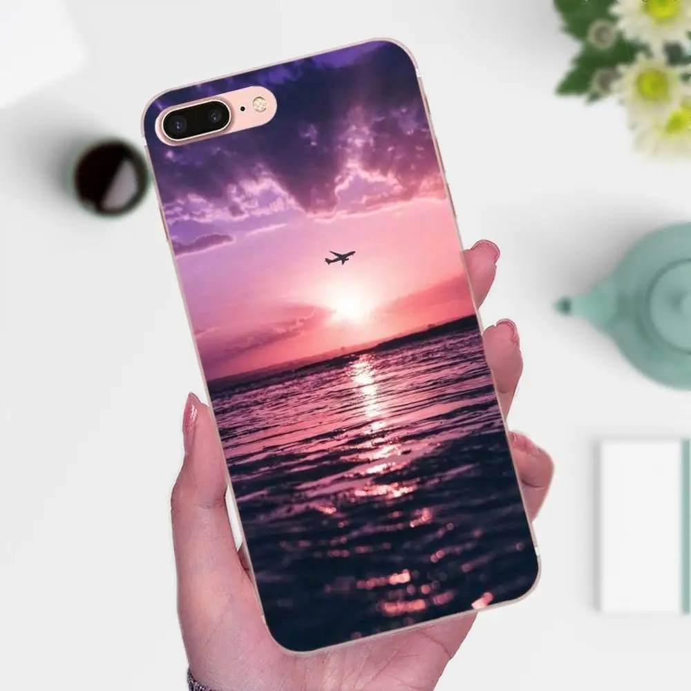 Sunrise Sunset Airplane The Sea Lovely в продаже для LG Nexus 5 5X G2 G3 mini spirit G4 G5 G6 K4 K7 K8 K10 2017 V10 V20 V30