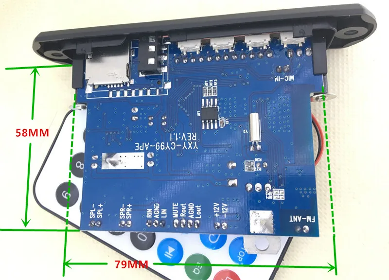 Bluetooth 4 0 стерео APE FLAC WAV WMA MP3 аудио декодер плата 10 Вт * 2 усилителя FM87.5-108 мобильное