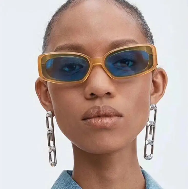 

2021 Classic Square Sunglasses Women Fashion Brand Design Retro Gradient Sunglasses Trend rectangle Glasses Oculos De Sol UV400