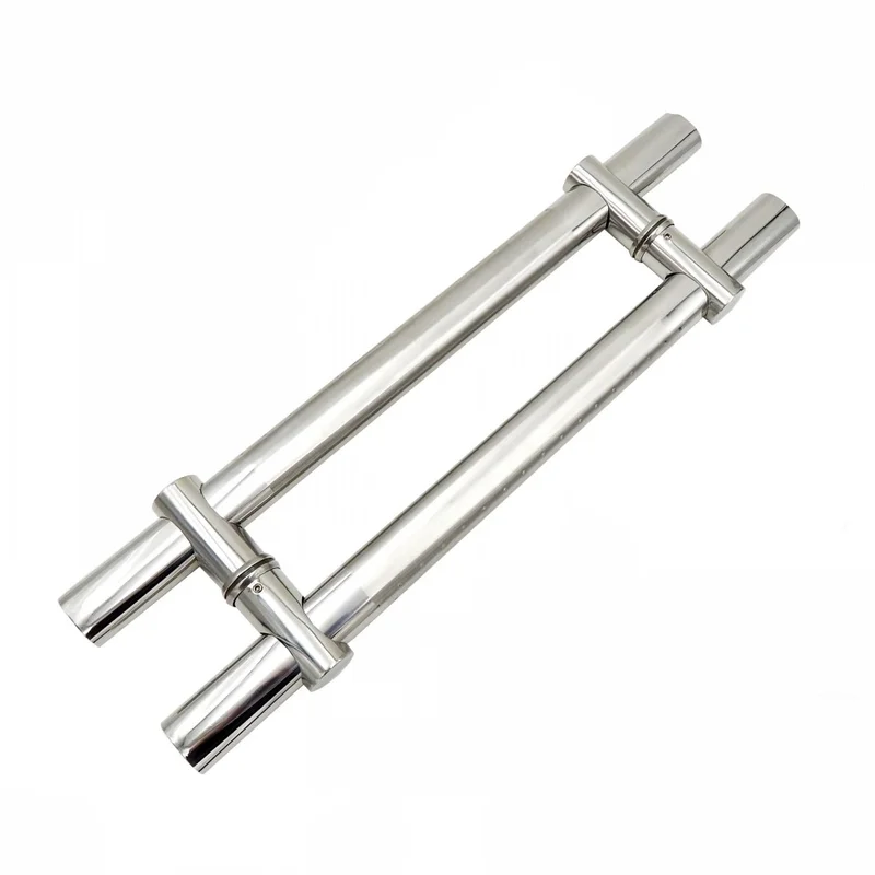 Горячая Распродажа H образная стеклянная дверная ручка из нержавеющей стали