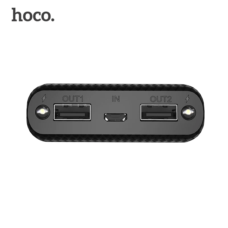 Беспроводное зарядное устройство HOCO 20000 мА/ч два USB выхода Мощность банка 18650