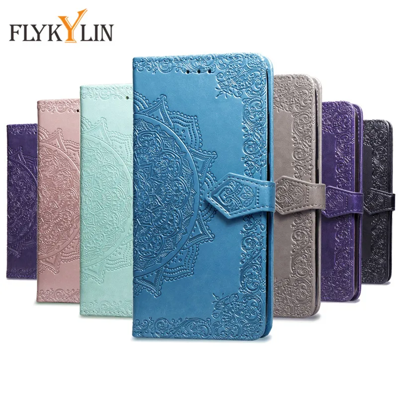 Кожаный чехол для Fundas Samsung Galaxy A7 2018 Coque A9 Капа тиснение флип кошелек телефона сумки