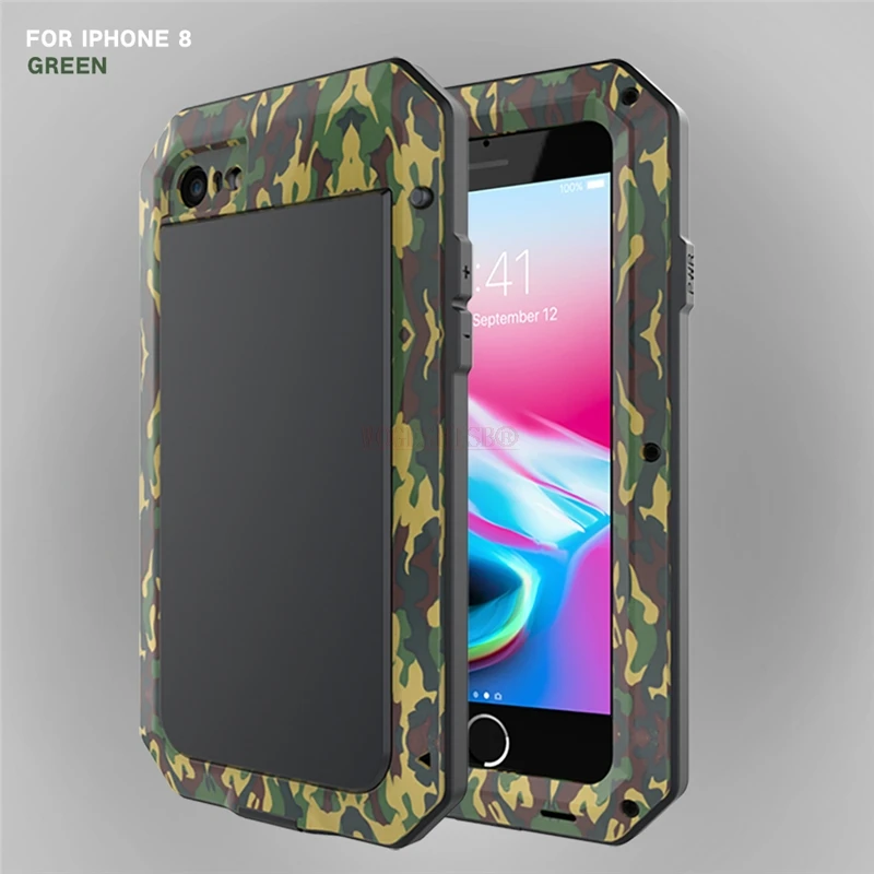 Сверхпрочный Защитный металлический алюминиевый чехол для iPhone 7 8 Plus 6 6S X Xs 11 Pro Max XR SE 5 5S противоударный пылезащитный чехол