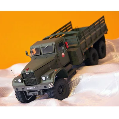 1:25 Советская Kraz 255B военная карточная бумага модель грузовика военный автомобиль