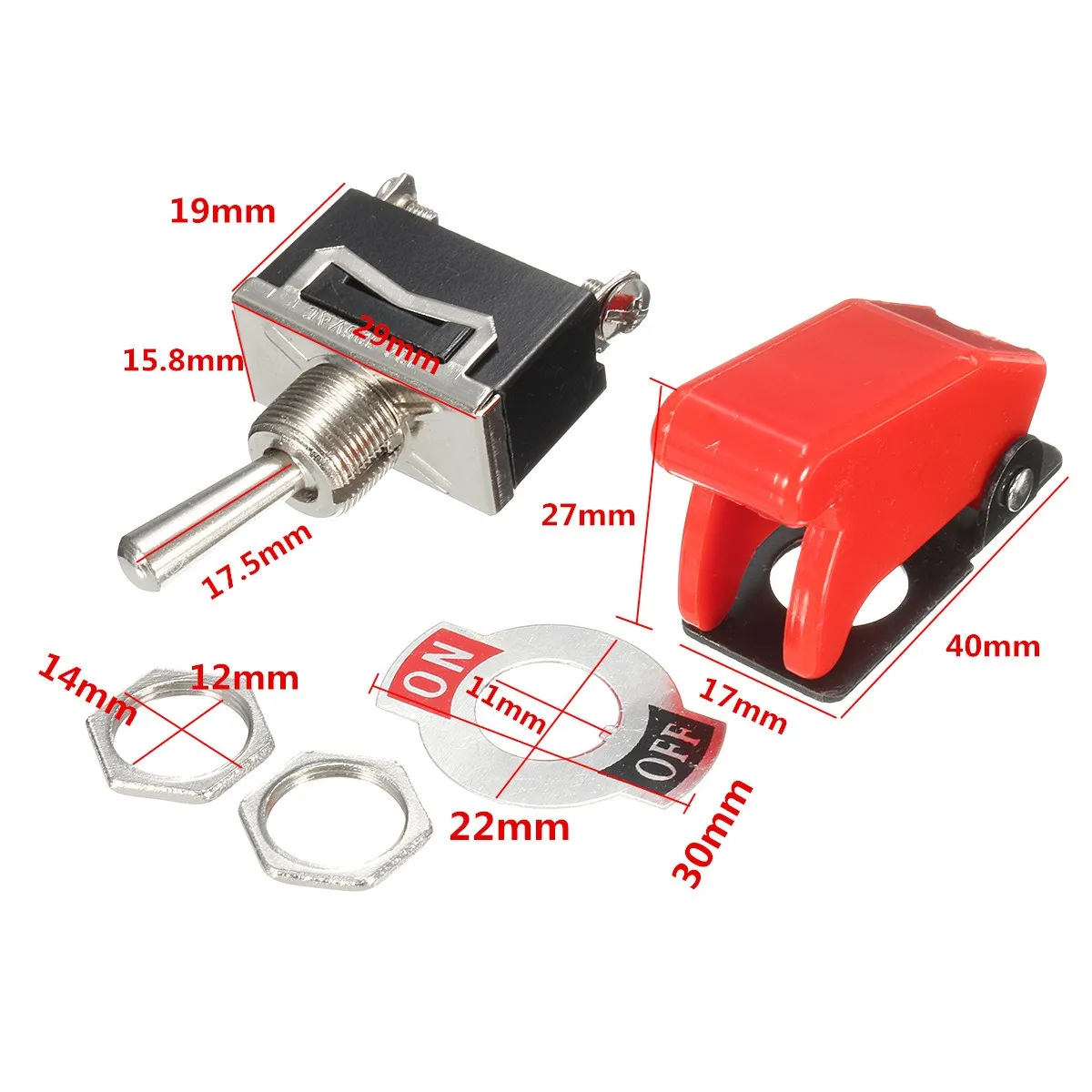 Тяжелый переключатель вкл./выкл. металлический рычаг автомобильный торцевой