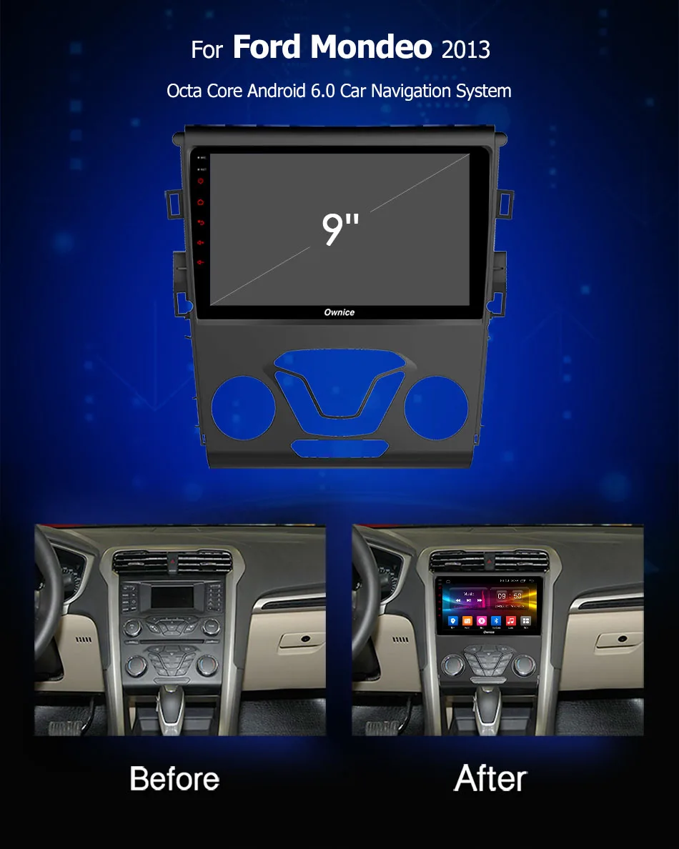 " ips Octa 8 Core Android 9,0 автомобиля gps DVD радио плеер для Ford Mondeo 2013 аудио стерео Мультимедиа 4G, Wi-Fi