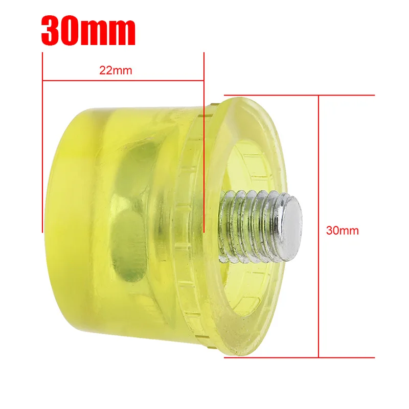 30mm 2 шт./лот 25/30/35/40 мм резиновая головка молотка двусторонний работы Сменная головка молотка остеклением окна бусины молоток, нейлоновые головки - Цвет: 30mm