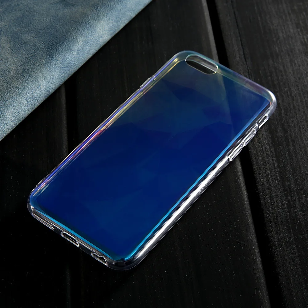 Чехол KISSCASE Blue Light для iPhone X 7 8 Plus прозрачный мягкий чехол из ТПУ с красочным