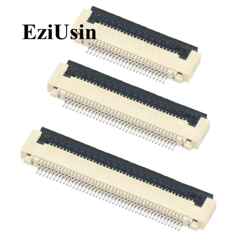 Разъем FPC FFC 0,5 мм 1,0 мм плоский кабель Разъемы PCB SMT ZIF 4 5 6 7 8 10 12 16, 18, 20, 26 28 30 32 36 40 50 54 60p