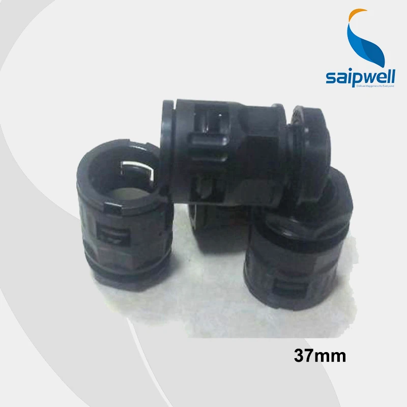 Saip/Saipwell 37 мм Тип PG Диаметр нейлон PA IP54 черный фитинг трубы (PG29)|pipe fittings|fitting pipe |