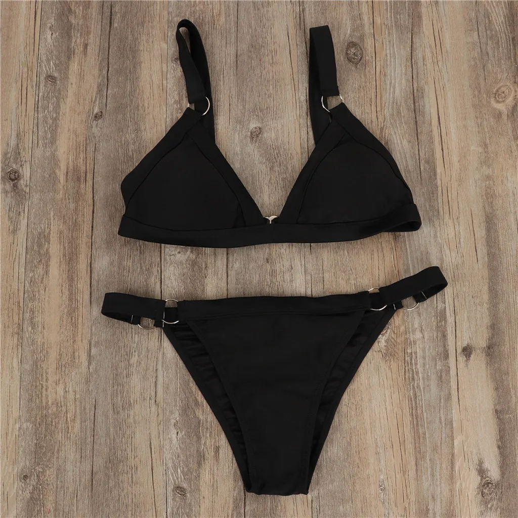 

Bikini 2021 Sexy Women Bandeau Bandage Bikini Set Push-up Brazilian Swimwear Beachwear Swimsuit Patchwork Beachwear Biquini Hot
