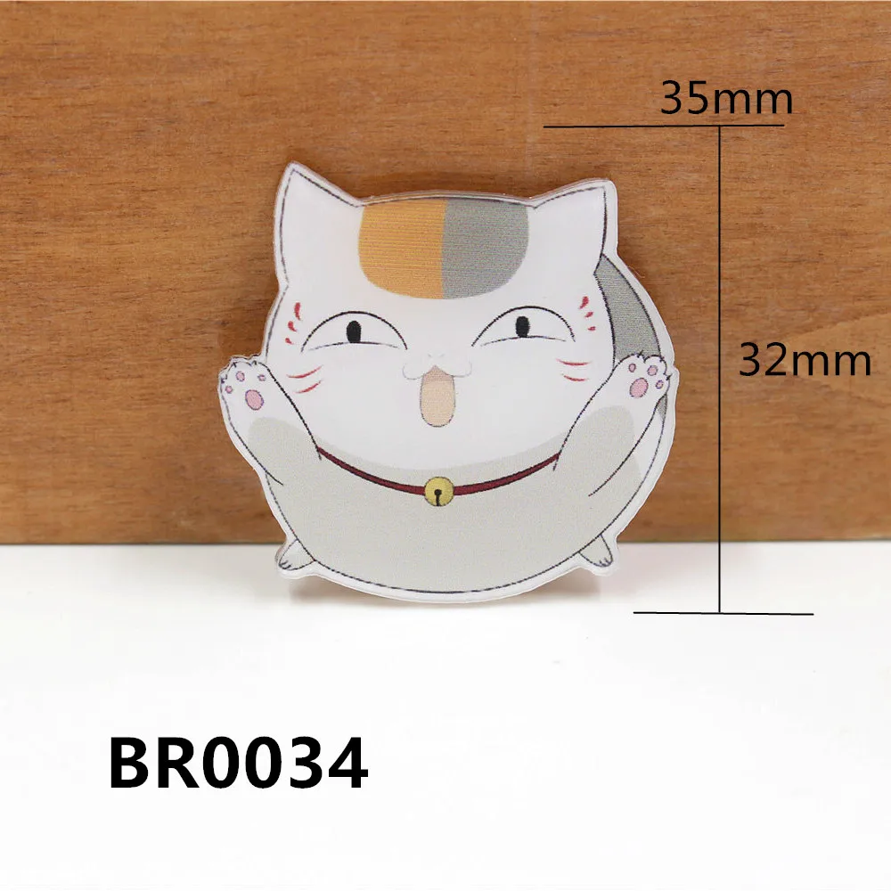 BR0033 1 шт. плоская задняя сторона и акриловая брошка мультфильм кошка декоративный