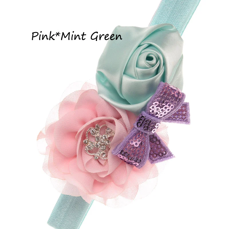 20 шт. изношенный шифон цветы розы бутон Шикарный цветок повязка на голову фото