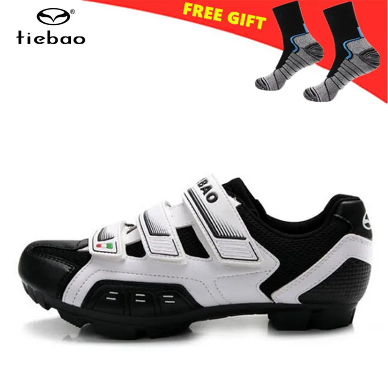 add a pair of socks Tiebao велосипедная обувь sapatilha ciclismo MTB zapatillas deportivas mujer Спортивная мужская обувь для горного велосипеда - Цвет: add a pair of socks