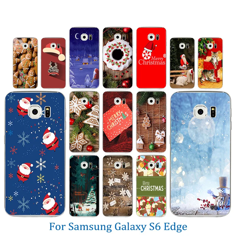 Мягкий чехол из ТПУ с рисунком Merry X'MAS для Samsung Galaxy S6 Edge 5 1 дюйма силиконовый G925