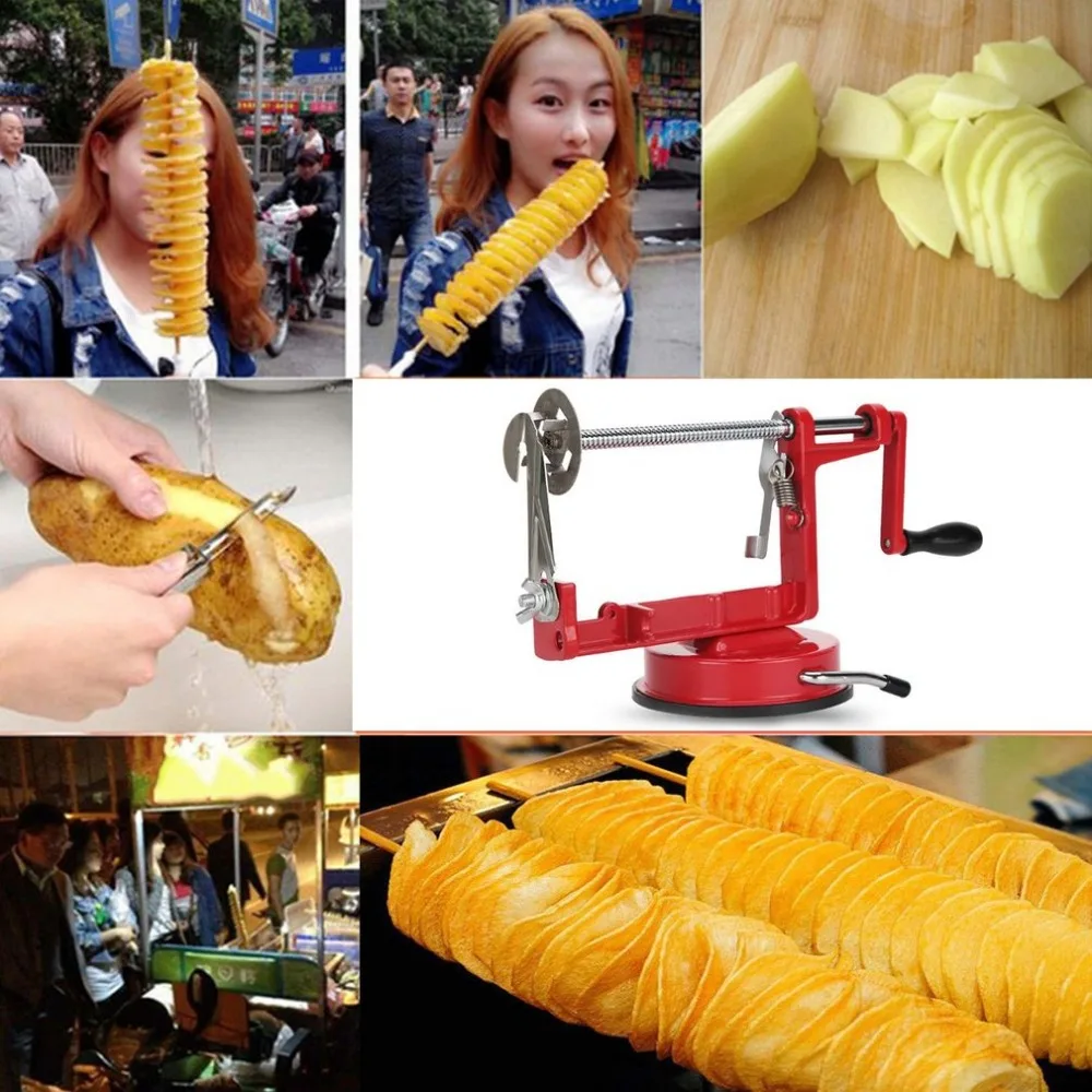 Potato Peeler Hand Tower Crane Slicer Stainless Steel With Rocking Handle Spiral | Бытовая техника