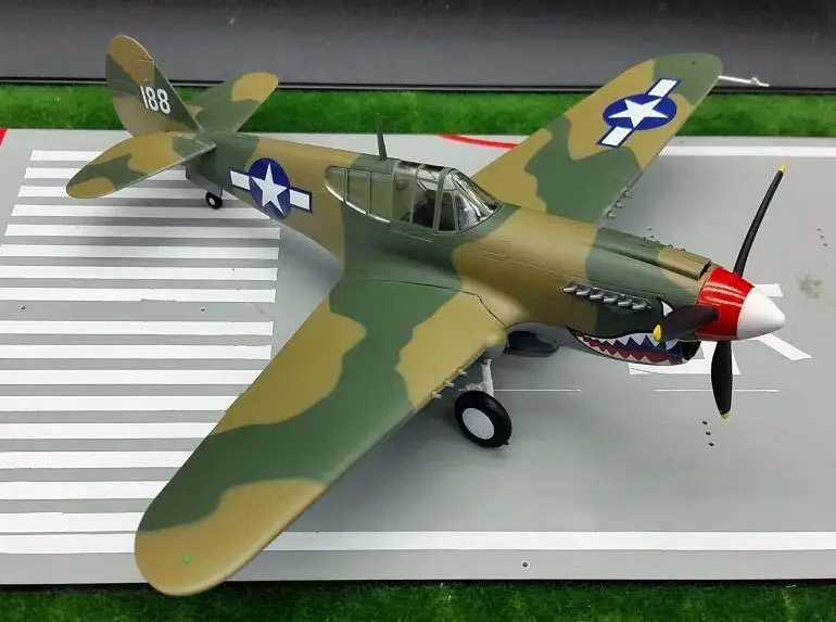 WWII US P-40M Flying Tigers AVG aircraft 1/48 diecast plane Easy model |