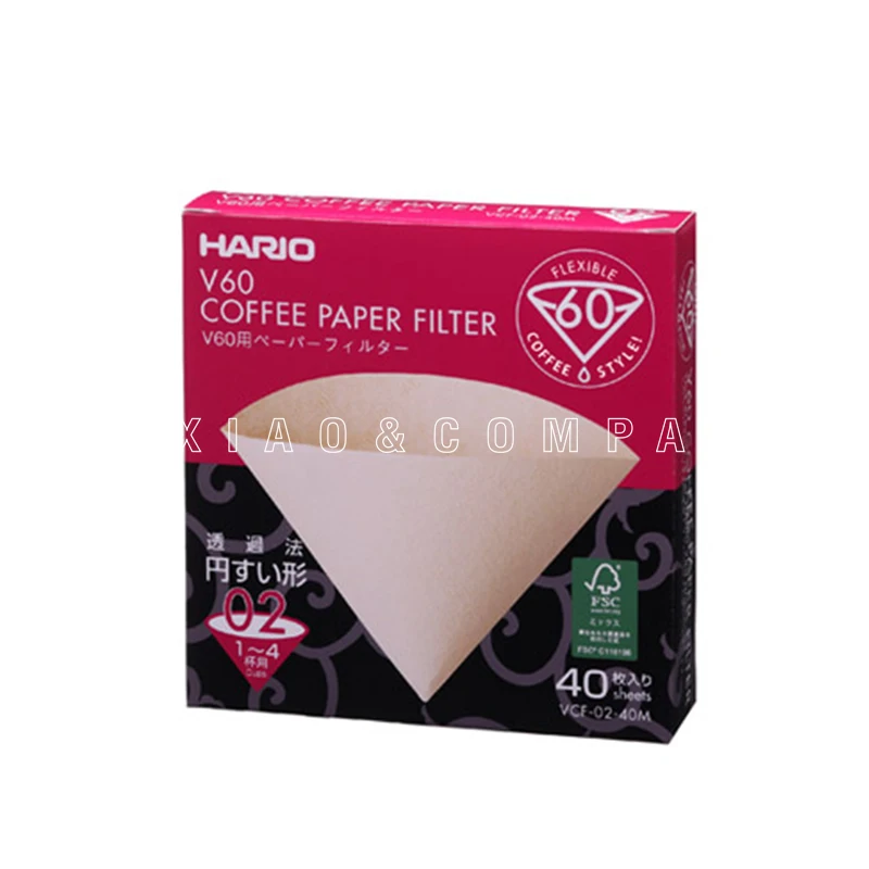 1-2/2-4 стакана V60 бумажный фильтр Hario деревянная бумага отбеленная бумага