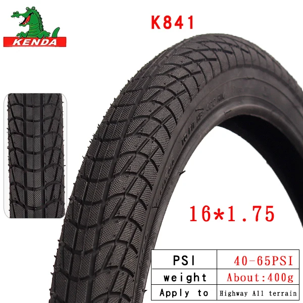 KENDA City велосипедные шины K841 стальная проволока 16 20 26 дюймов 16*1,75 20*1,75 1,95 26*2,125 экскурсионный велосипед горный велосипед шины запчасти - Цвет: 16X1.75     K841