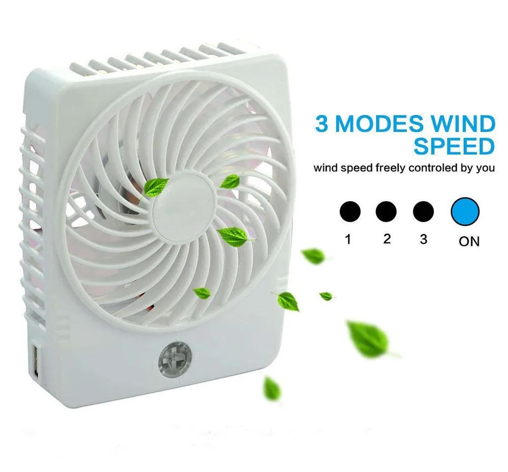 Многофункциональный настольный вентилятор квадратный перезаряжаемый базовый с