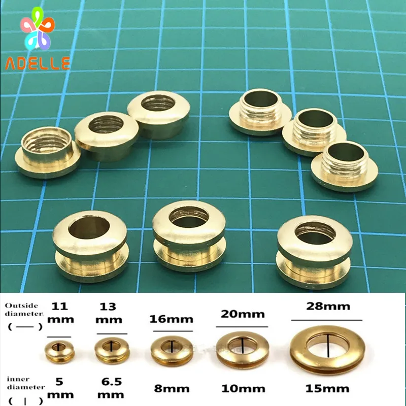 Набор прочных латунных проушин с изогнутой поверхностью и шайбой 10