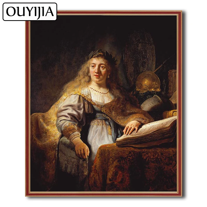 OUYIJIA Rembrandt Minerva характер портрет 5D маслом сделай сам алмазная живопись Вышивка
