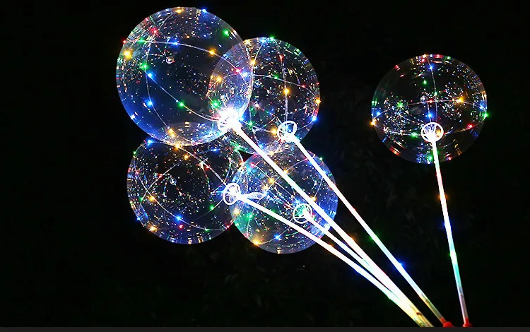 

50set New LED Balloons Bobo Balloon Each set includes 18inch Led Balloon + 80cm Rod + Led line and handle battery box