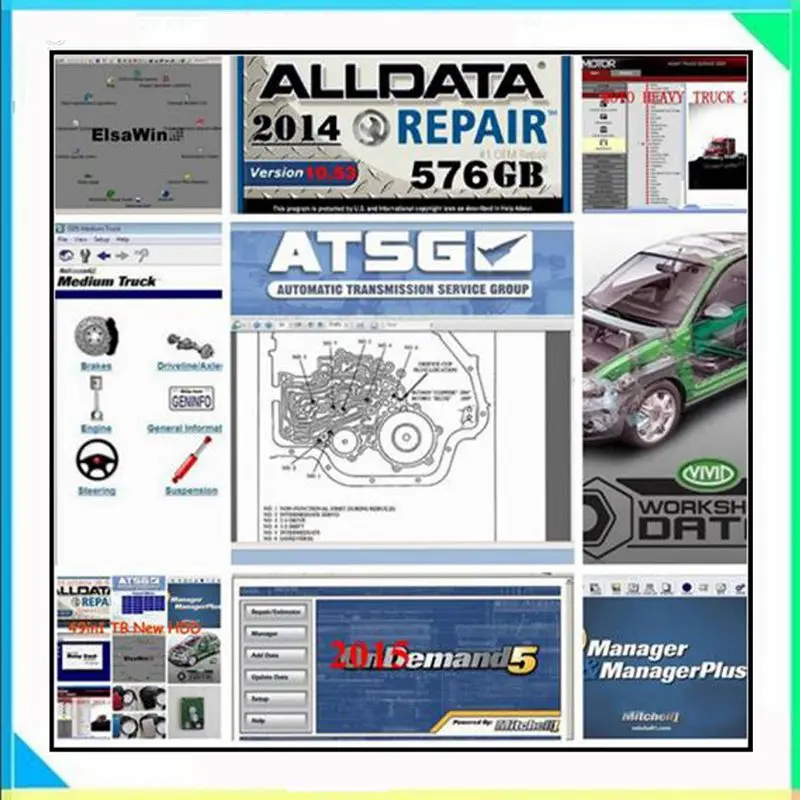 

2020All data Software alldata 10.53 mit//chell OD5 2015 auto repair software vivid workshop atsg elsawin5.3 49in1tbhdd usb3.0