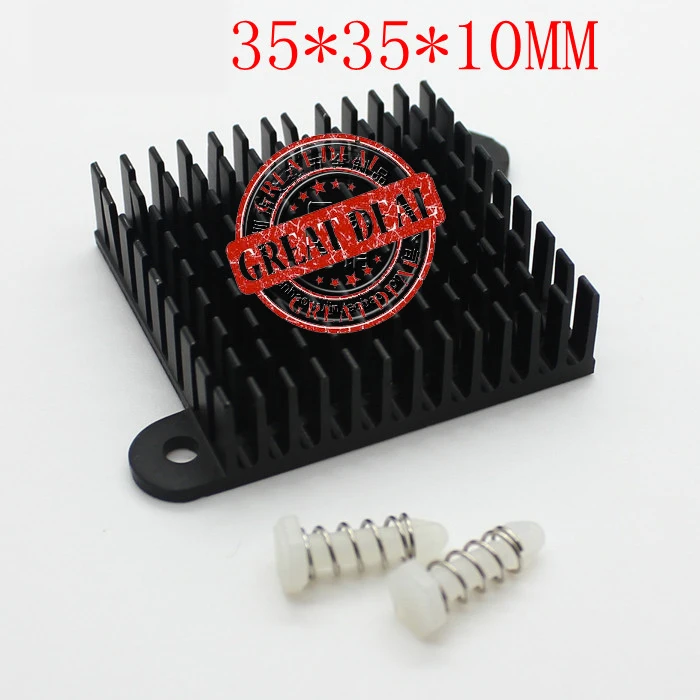

Бесплатная доставка с отслеживанием 100 шт. высококачественный алюминиевый радиатор 35*35*10 мм чипсет радиатор процессора вентилятор Радиатор