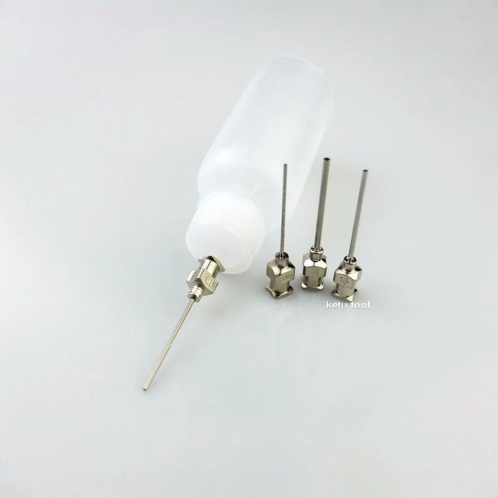 Пластиковая бутылка аппликатор 1 унция и наконечники из нержавеющей стали дюйм